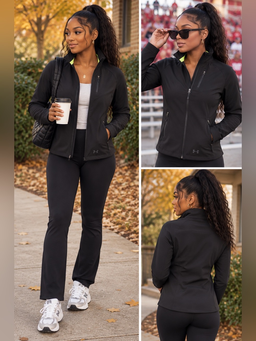 Under Armour UA Storm Black Softshell Full Zip Jacket Size Small